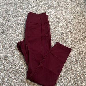 Lululemon dark red Leggings
